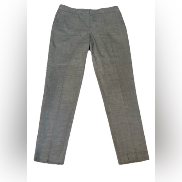 Theory Pants - Theory Gray Wool Blend Straight Leg Ankle Trouser Mid Rise Size 6